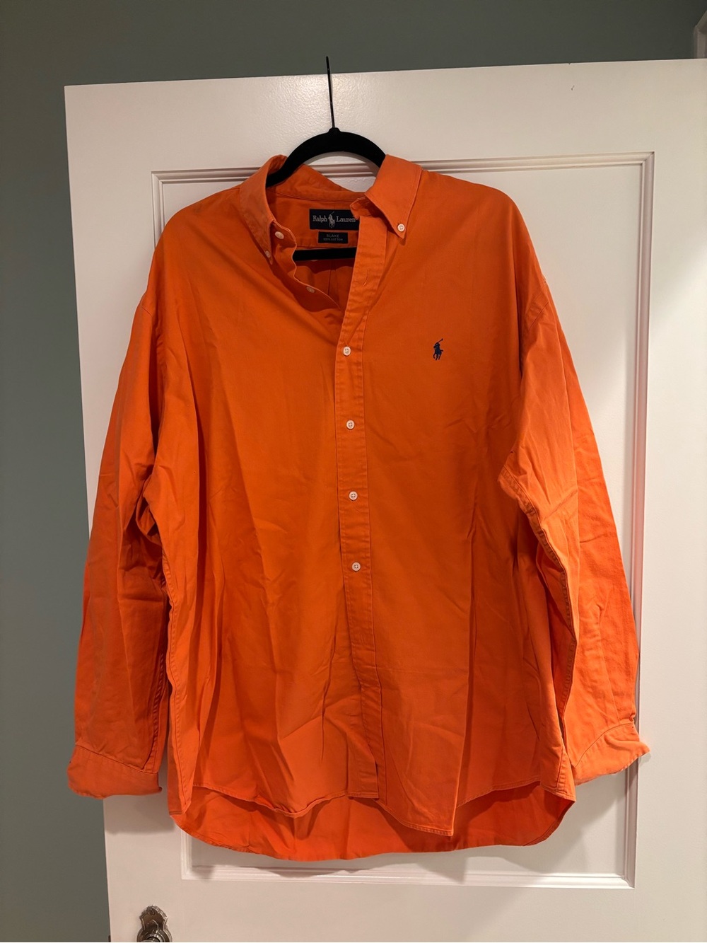 Ralph Lauren Men's Bright Orange Button-Down Shirt